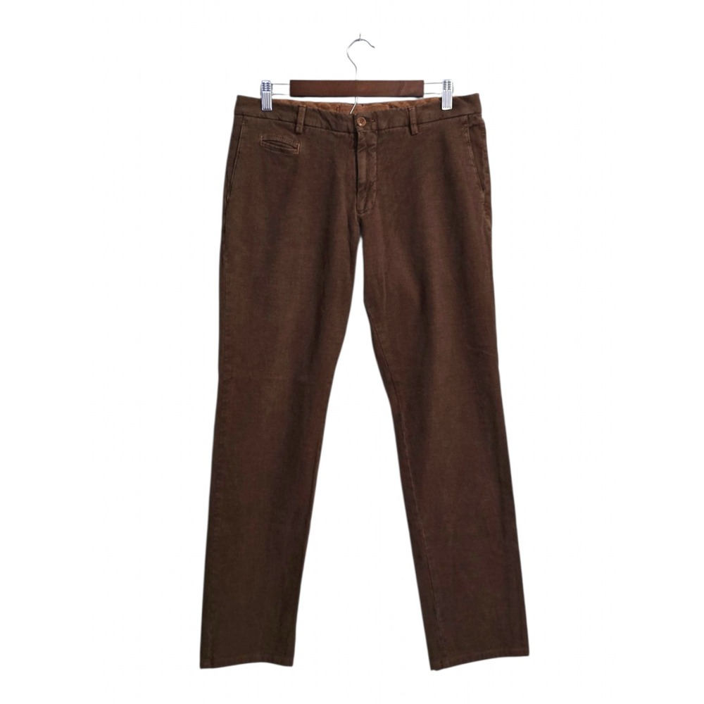 Altea Milano Slim Tapered Casual Trouser In Brown Sz 50 (32x30)